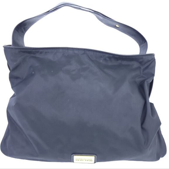 Kenneth Cole Reaction Black Shoulder Bag, Nylon, Gold Hardware, 18"x13", Tote - Picture 1 of 7